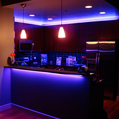 RGB LED Kitchen Using LED Strip Lights