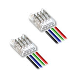 (2) Solderless RGB Strip to Wire Crimp Connectors - 10mm