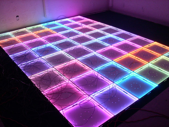Rgb Color Changing Led Techno Dance Floor Using 24 Channel Dmx Driver