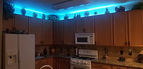 Rgb Strip Lights Are Used For Above, Cabinet Led Lights