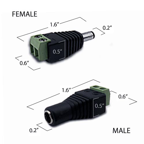 DC Power Jack 1 Female To 3 Male plug Splitter Adapter RGBW Connector lu