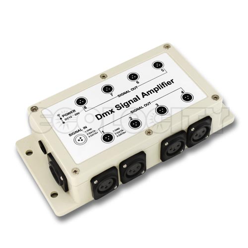 ZKAIAI Dc12-24V 8 Channel Output Dmx Dmx512 Led Controller Signal Amplifier Splitter Distributor For Home Equipments 