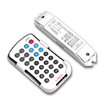 Mini RGB LED Pixel Controller with RF Remote, 5-24VDC 10A