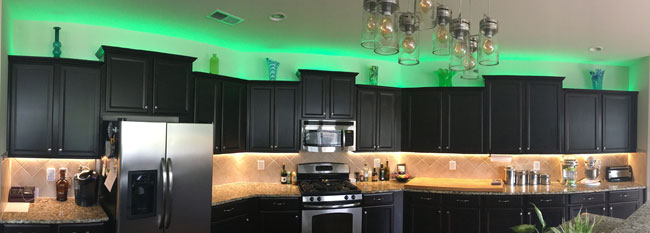 Rgb Warm White Strip Lights Are Used, Warm White Led Kitchen Cabinet Lights