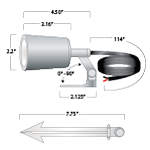 Stake Light Dimensions