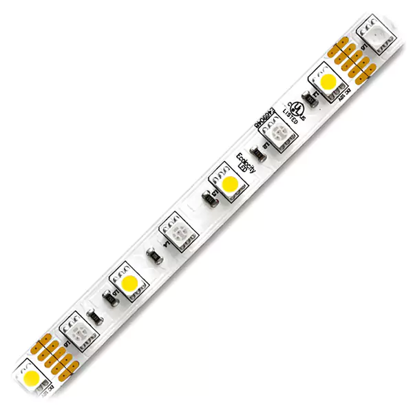 Ribbon Star RGB + White LED Strip Light - 60 LEDs per Meter - UL 12VDC - IP20 & IP67