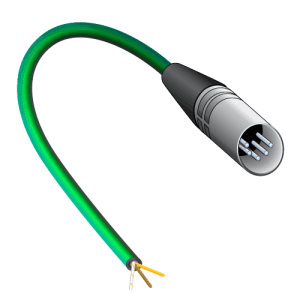 XLR5 to Bare Wire Jumper Cable
