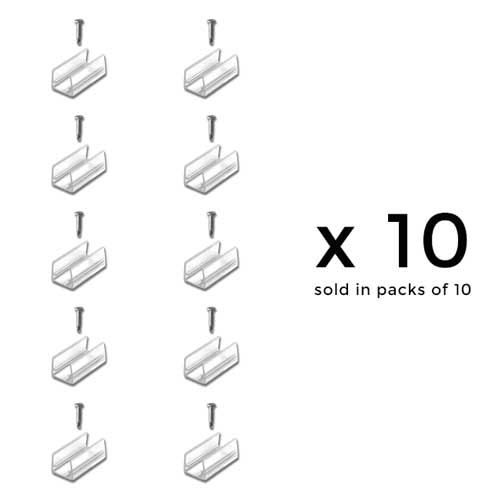 (10) Plastic Mounting Clips and Screws for 10x10mm Top Emitting LED Neon - Image 2