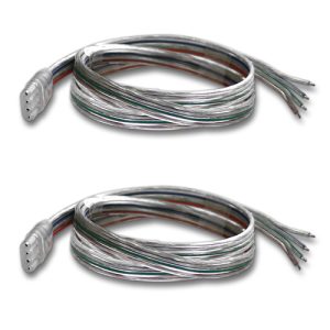 (2) Waterproof RGB Strip Light Plug Connectors with 24" Lead Wire