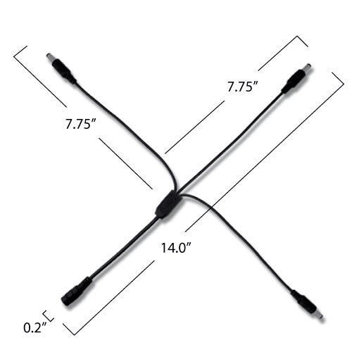 3 way splitter dimensions