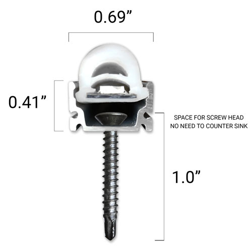 Aluminum Mounting Track for 15mm Top Emitting Round LED Neon - Image 2