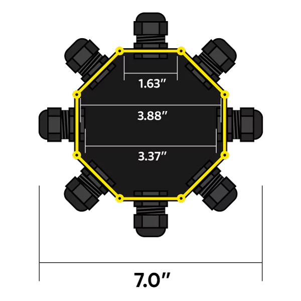 8 port dimensions