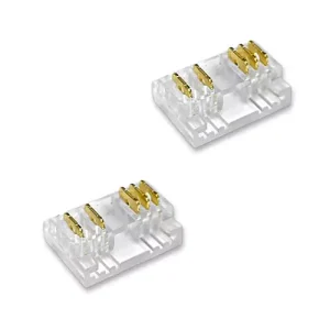 (2) Solderless RGBW COB Strip Light Butt Connectors - 12mm