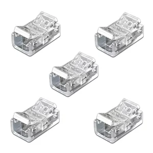 (5) End to End Locking Connectors for 8mm Dotless Strip Lights