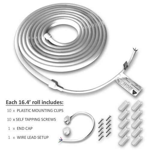 RGB LED Neon Round Waterproof Horizontal Bend Side Emitting - ETL 24VDC - 197"(5m) - Image 5