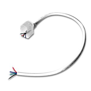 Silicone End Cap with Hole and 4 Wire Lead for Round Side Emitting RGB Neon Flex