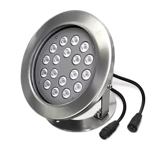 18W OSRAM RGBW DMX Underwater Light, 304 Stainless - IP68, 24VDC