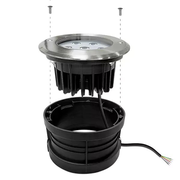 9W OSRAM RGBW Inground Well Light, 304 Stainless - IP67, 24VDC - Image 2