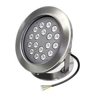 18W OSRAM RGBW Underwater Light, 304 Stainless - IP68, 24VDC
