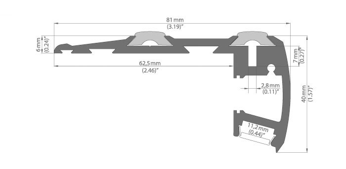 Step Extrusion dimensions