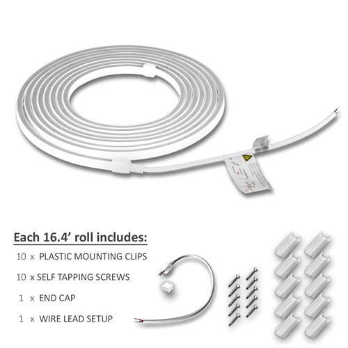 White LED Neon Waterproof Horizontal Bend Side Emitting - ETL 24VDC - 197"(5m) - Image 4