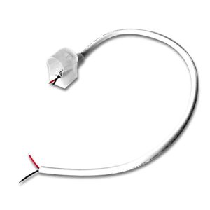 Silicone End Cap with Hole and 2 Wire Lead for Round Side Emitting White Neon Flex