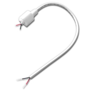 Silicone End Cap with Hole and 2 Wire Lead for Round Top Emitting White Neon Flex