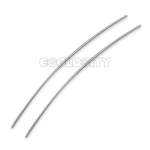 (2) FI-3 53 cm Stainless Steel Curved Mounting Rods for Tabletop Fixtures - 20.9"