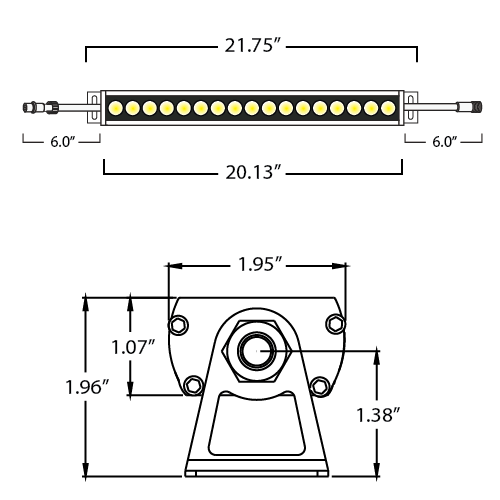 Bright Star 24" x 3.35" Warm White Linear Wall Washer - 36W 24VDC - Image 4