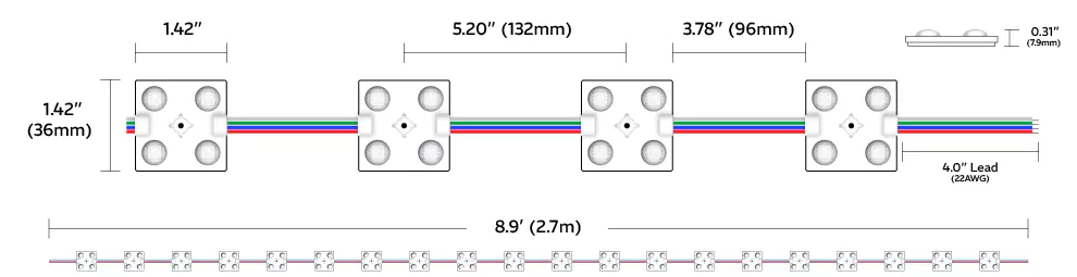 ES4 RGB Dimensions