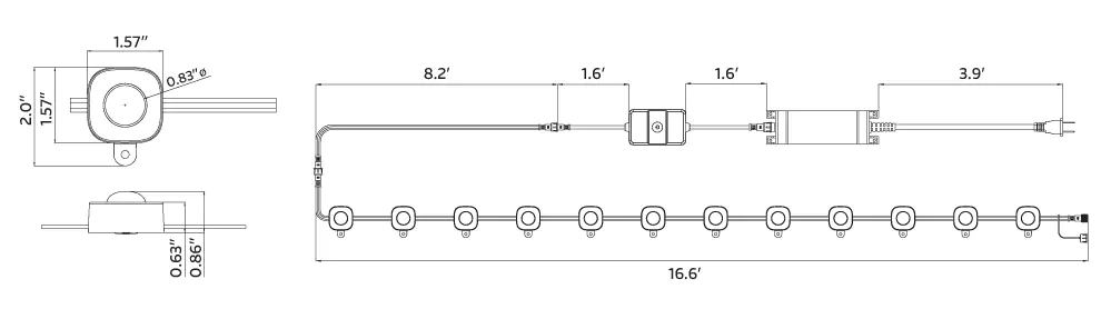 String Light Dimensions
